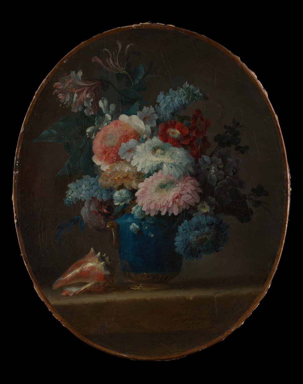 Váza s květinami a lastura, 1780. od Anne Vallayer Coster