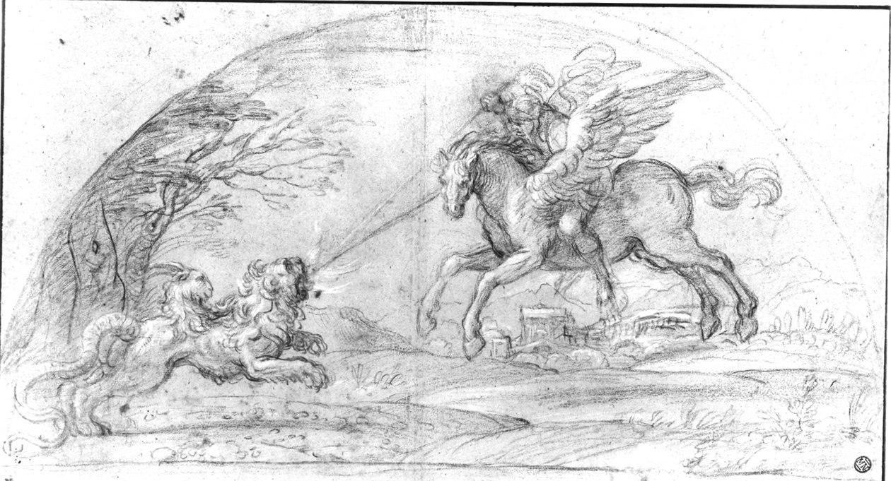 Bellerophon bojuje proti Chimaera od Annibale Carracci