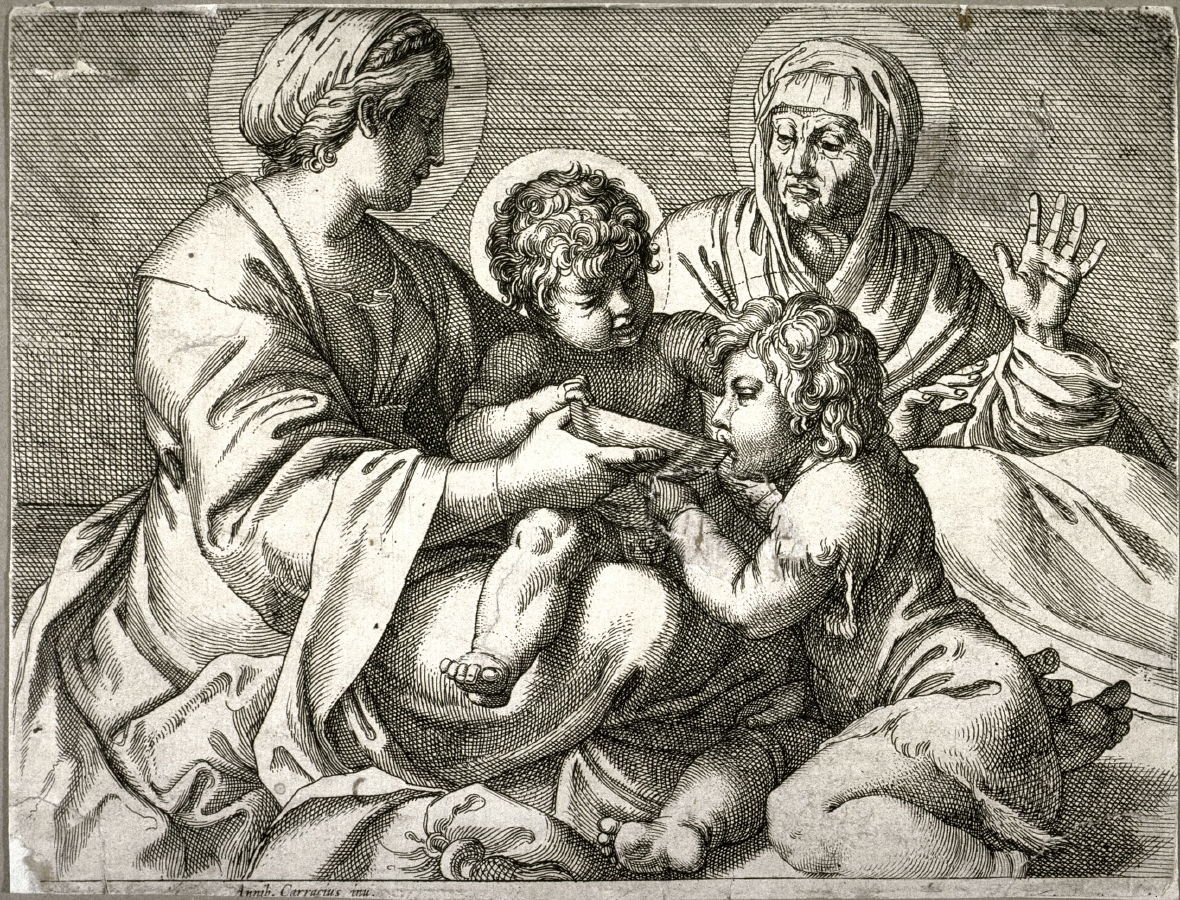 Madona z misky od Annibale Carracci