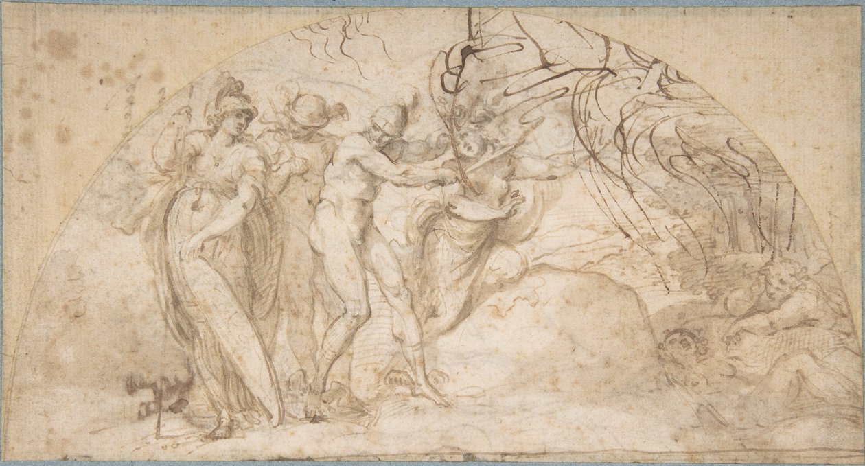 Perseus stojící za Medúzou od Annibale Carracci