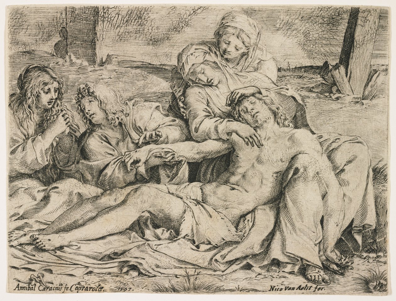 Pietà, neboli Kristus z Capraroly, 1597 od Annibale Carracci