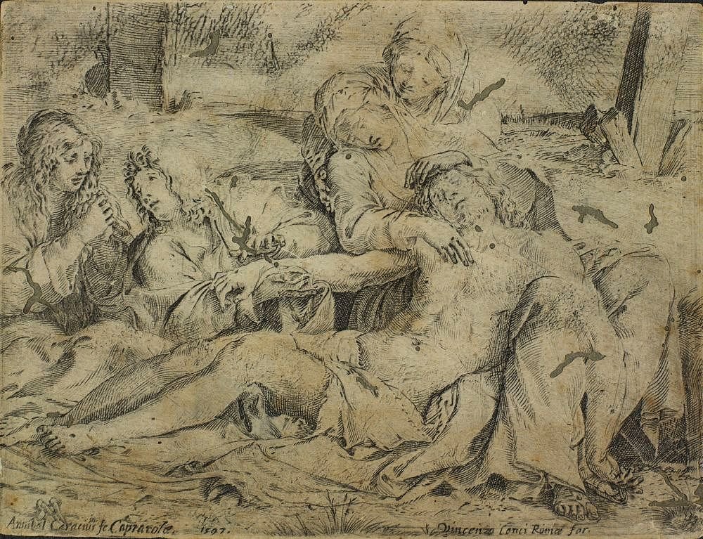 Pietá nebo Kristus z Capiaroly od Annibale Carracci