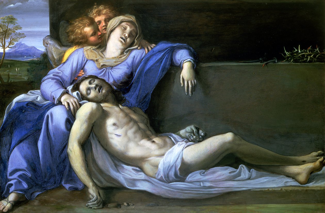 Pieta, asi 1603 (olej na mědi) od Annibale Carracci