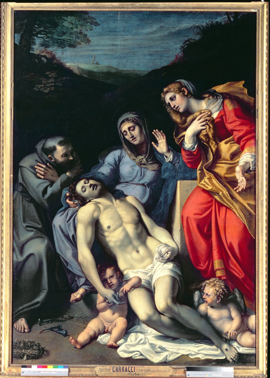 Pieta se sv. Františkem a sv. Máří Magdalenou, kolem roku 1602 od Annibale Carracci