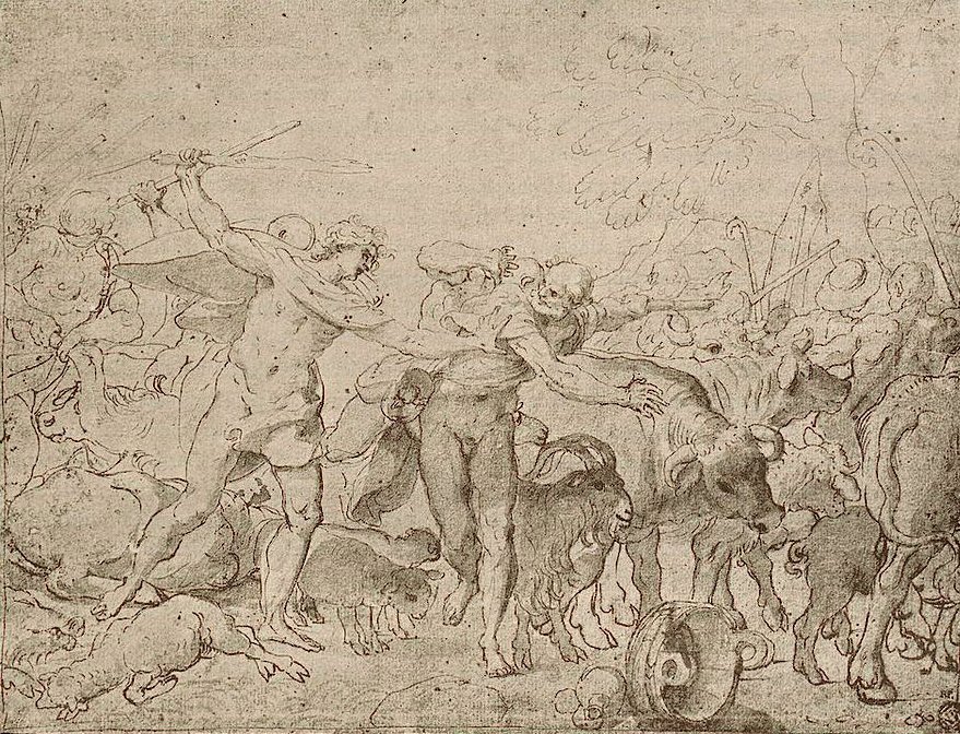 Skica pro Palazzo Magnani Frescos od Annibale Carracci