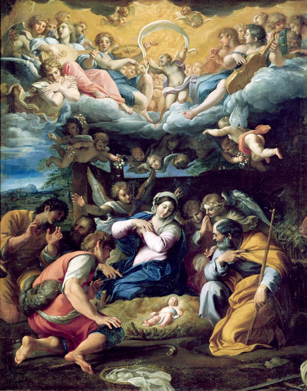Narození Páně, kolem 1596-98 od Annibale Carracci