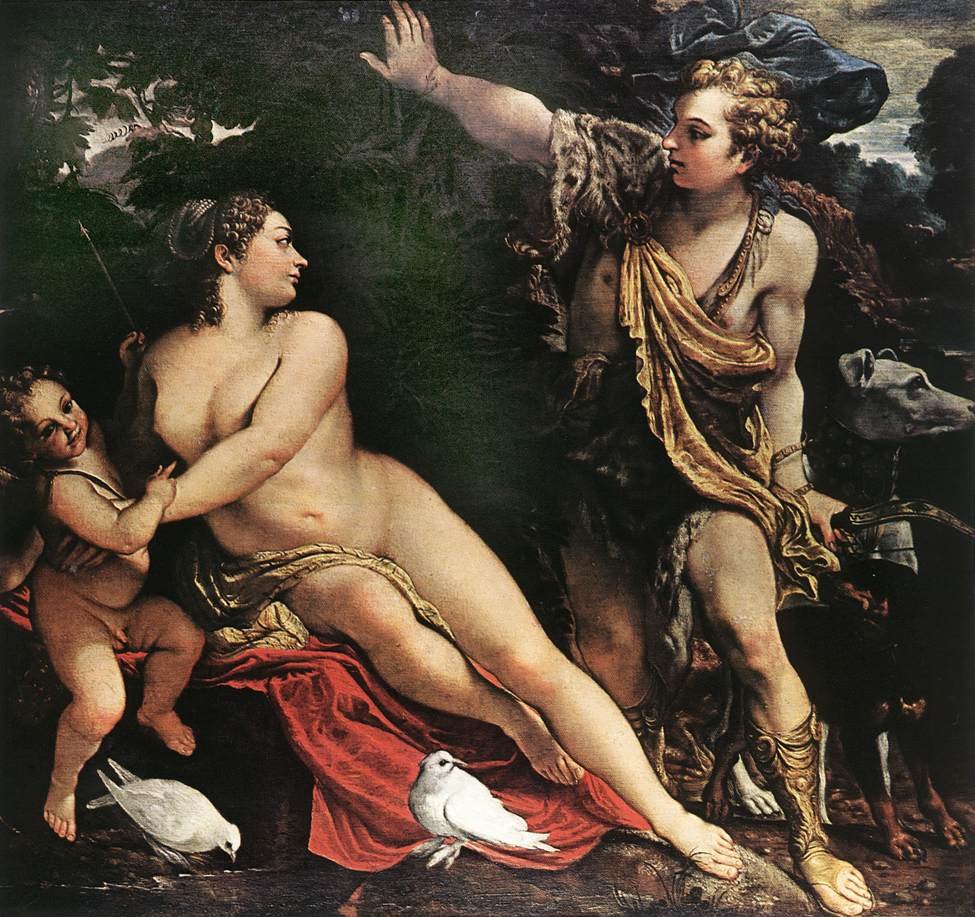 Venuše a Adonis od Annibale Carracci