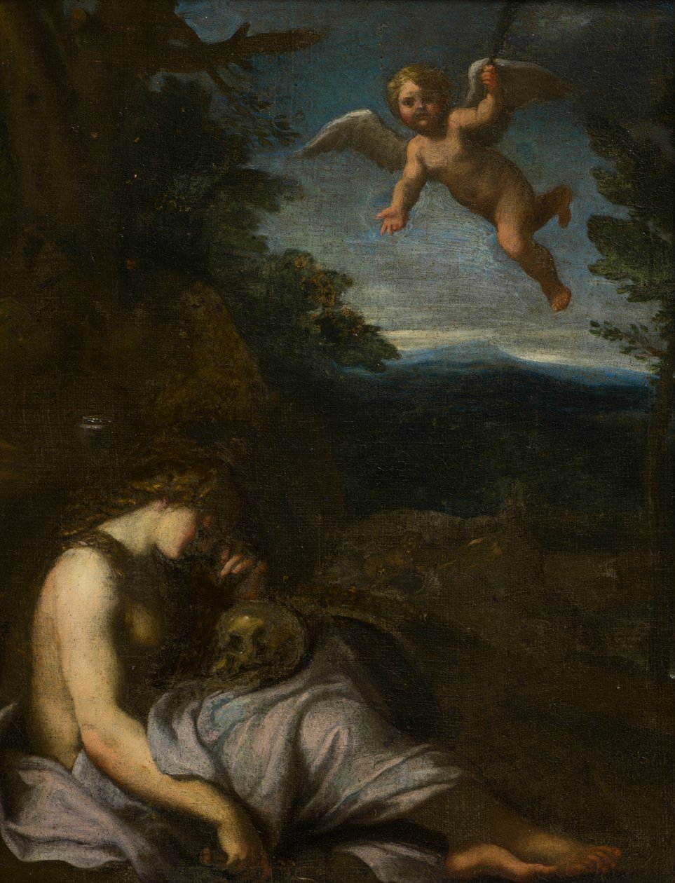 Kajícnice Magdalen, kolem 1580-1609 (olej na plátně) od Annibale (after) Carracci
