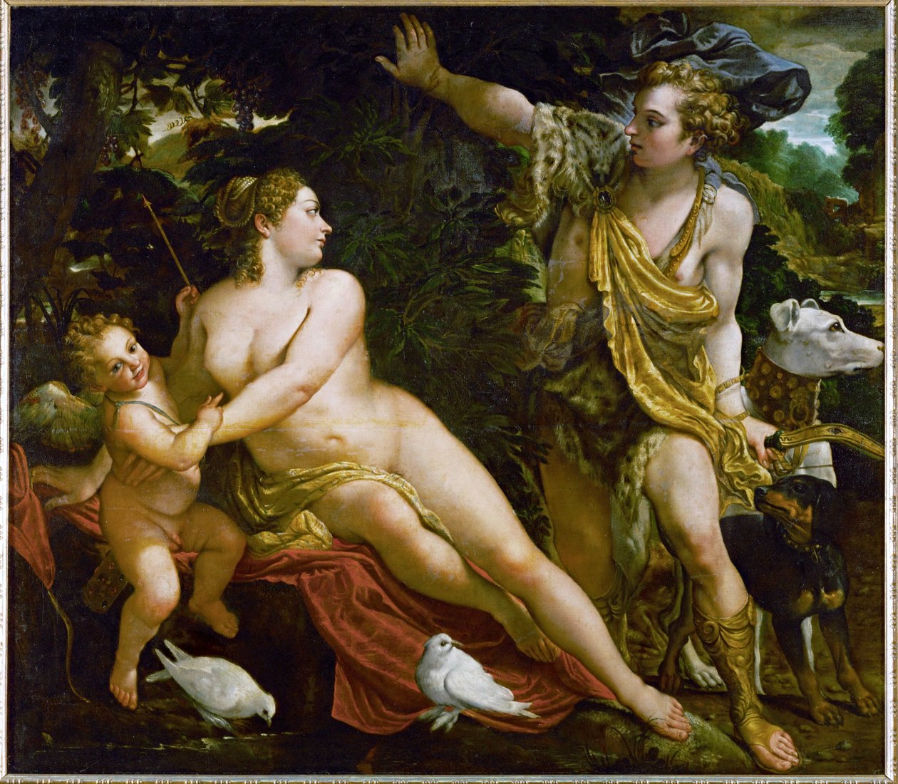 Adonis objevuje Venuši (malba na plátně) od Annibale Carracci