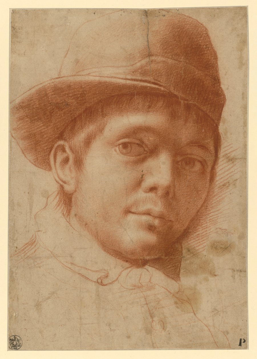 Portrét mladého muže s čepicí od Annibale Carracci