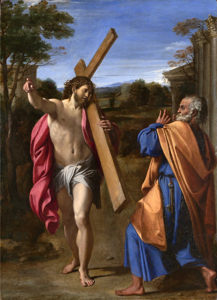 Kristus se zjevuje svatému Petrovi na Appijské cestě od Annibale Carracci