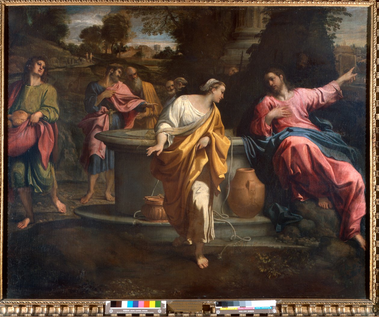 Kristus a Samaritánka u studny, 1594-95 od Annibale Carracci