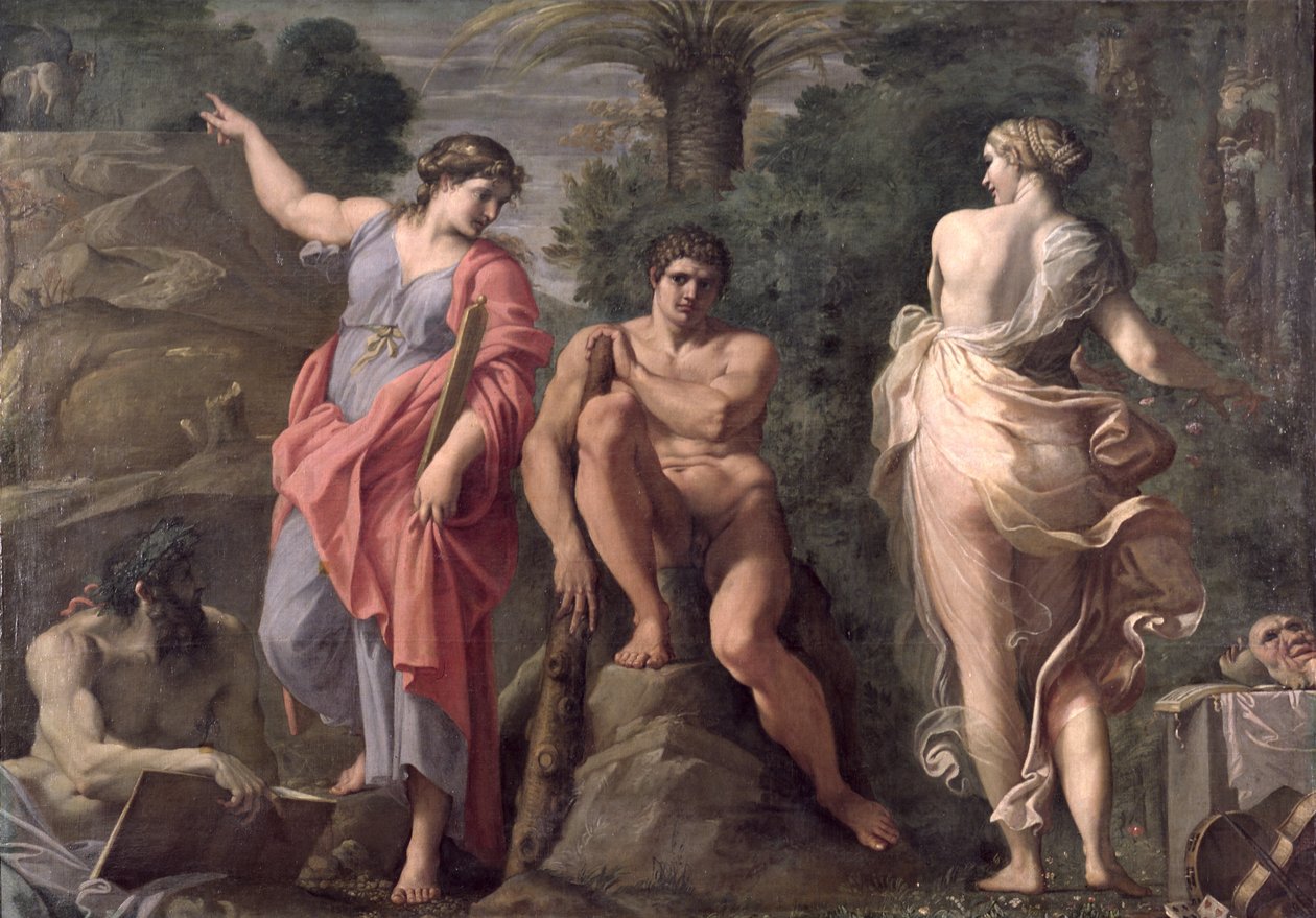 Herkules na křižovatce, kolem roku 1596 od Annibale Carracci