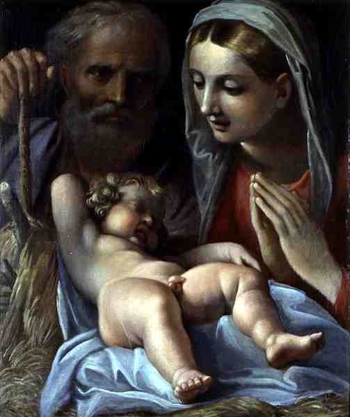 Svatá rodina (olej na plátně) od Annibale Carracci