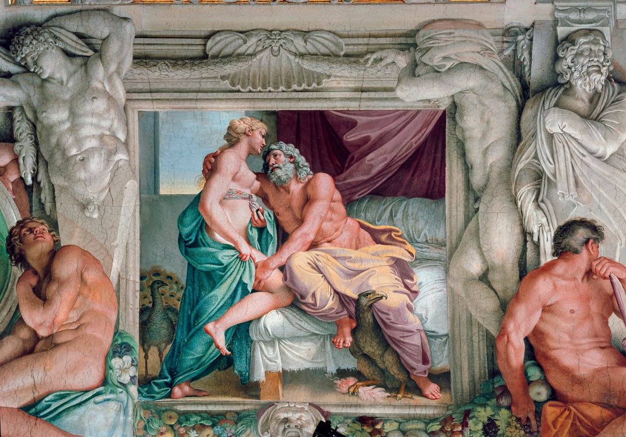 Jupiter a Juno Fresco od Annibale Carracciho (Annibal Carrache) (1560-1609). 1597-1600 Řím, Palazzo Farnese od Annibale Carracci