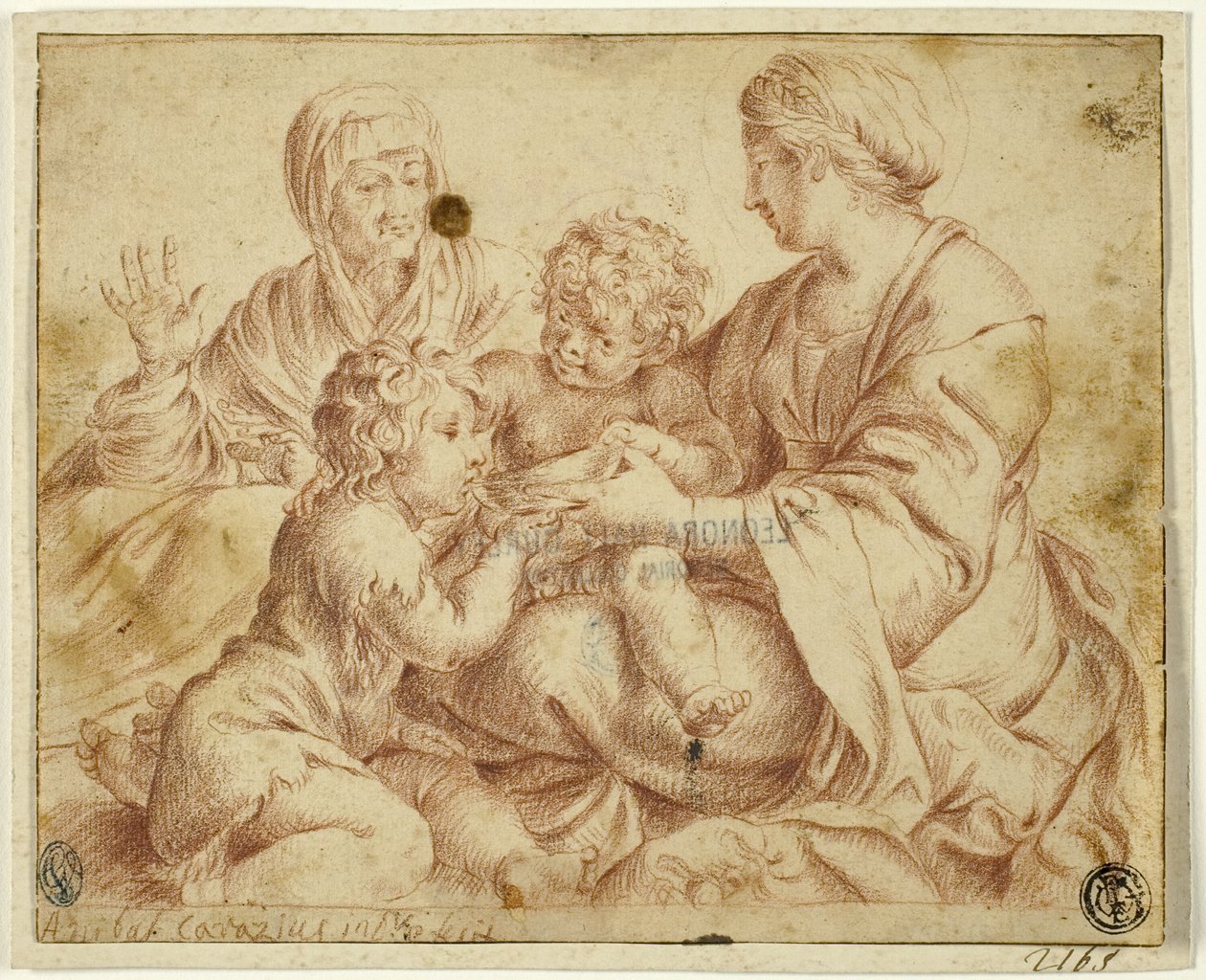 Madona s dítětem se svatými Alžbětou a Janem Křtitelem od Annibale Carracci