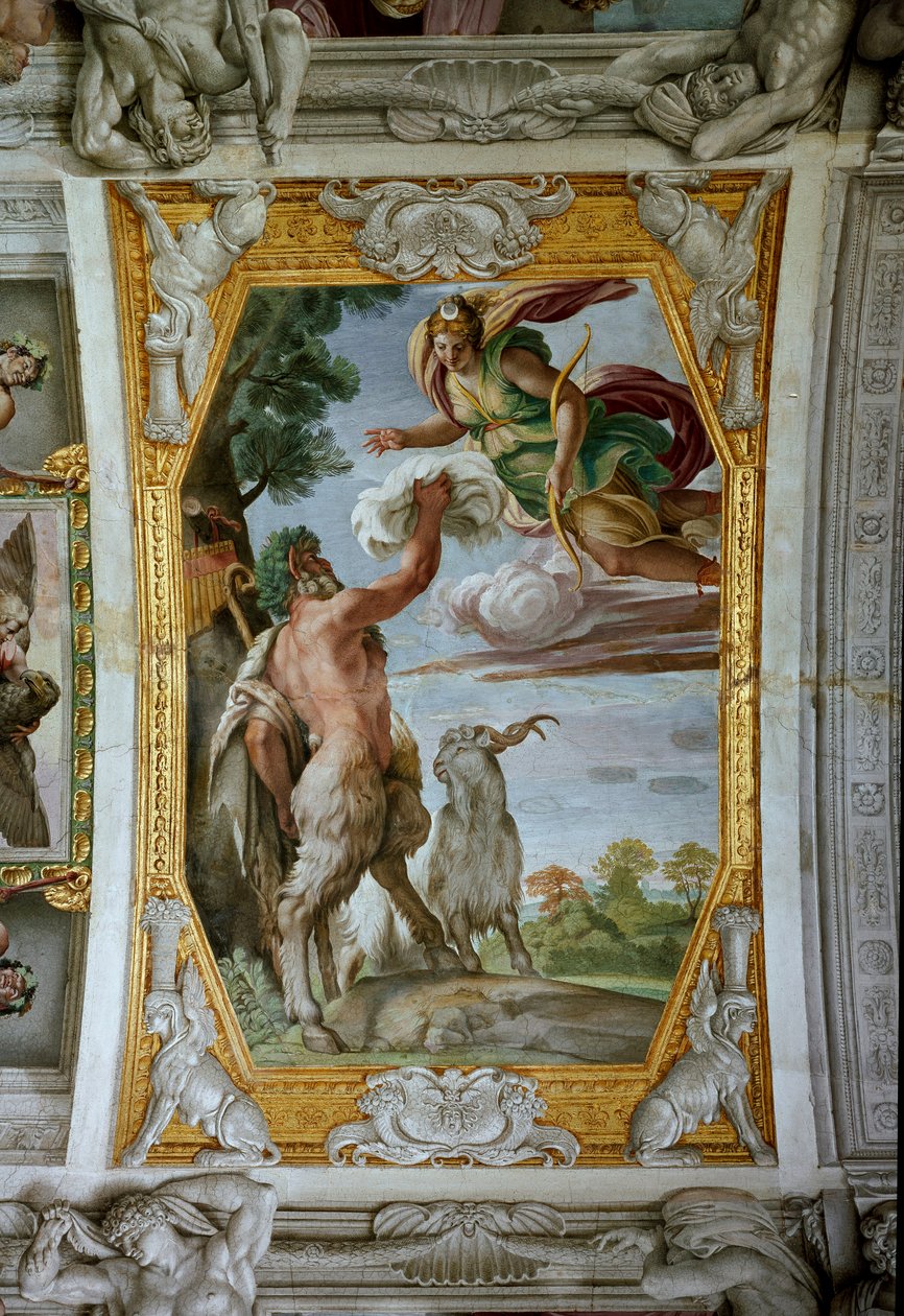 Pan a Diana (Freska od Annibale Carracci