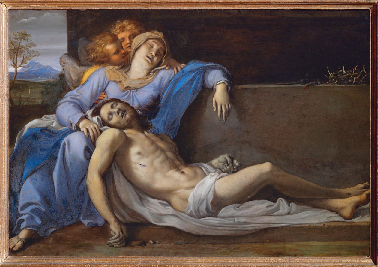 Pieta (malba na mědi) od Annibale Carracci