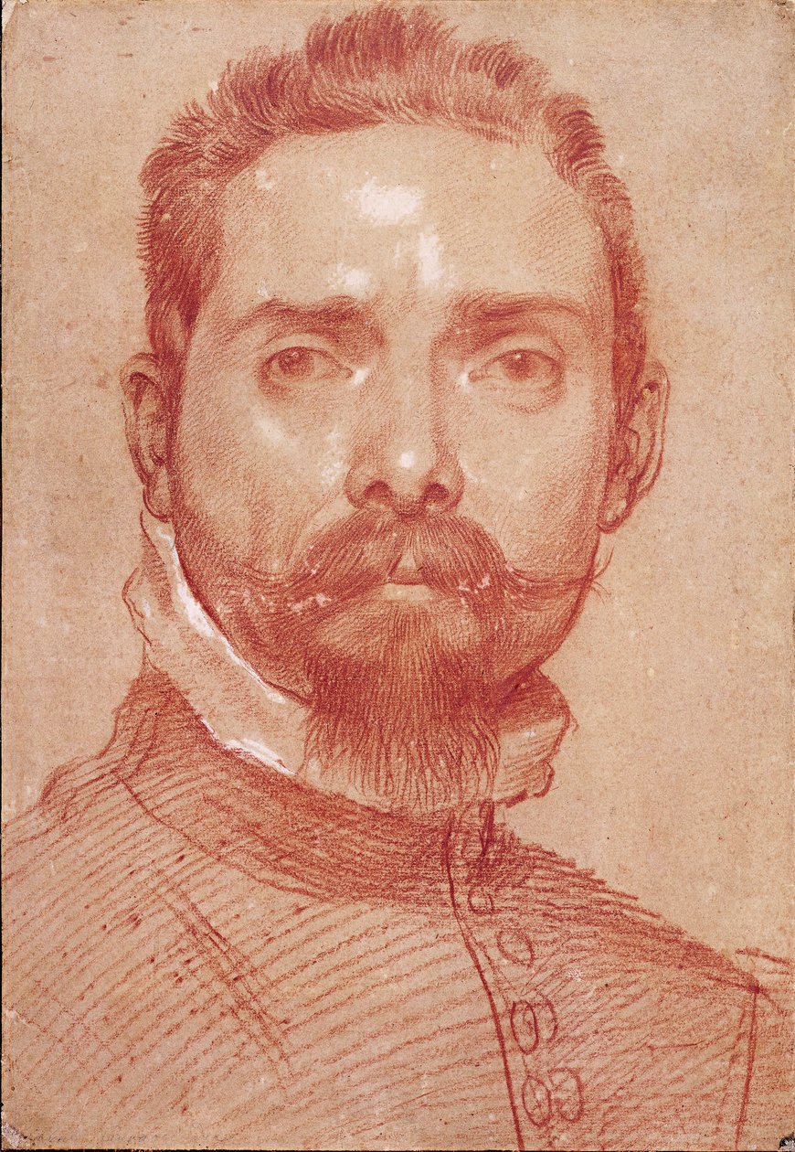"" Portrét loutnisty Giulia Mascheroniho "" (Portrét loutnisty Giulia Mascheroniho) Krev Hannibala Carracciho (Carrache) (1560-1609) cca 1594 Albertina, Vídeň od Annibale Carracci