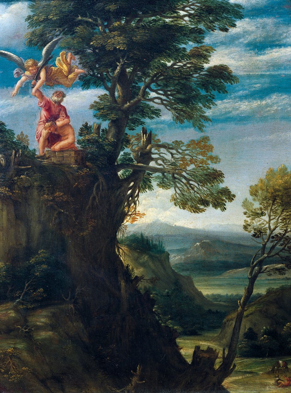 Sacrifice of Isaac od Annibale Carracci (1560-1609), olej na plátně, 45x34 cm od Annibale Carracci