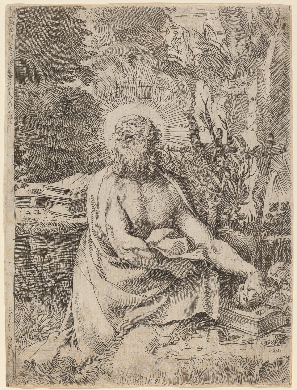 Svatý Jeroným v divočině od Annibale Carracci
