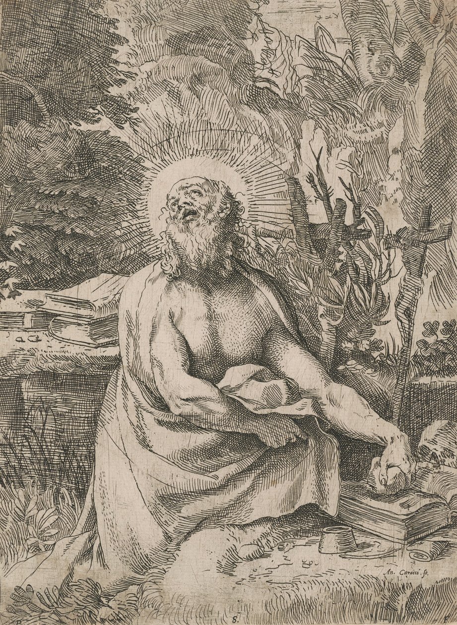 Svatý Jeroným v divočině od Annibale Carracci