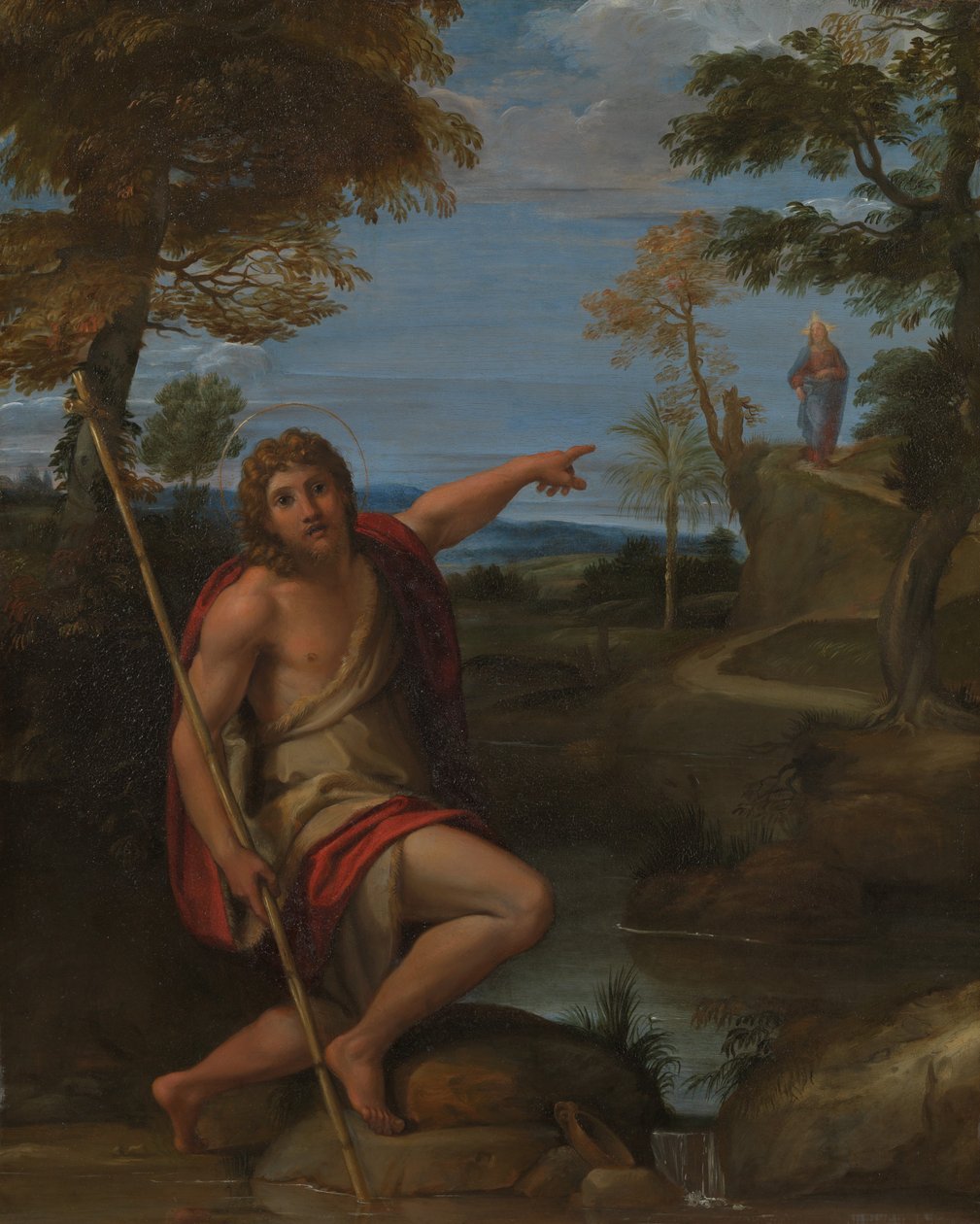 Svatý Jan Křtitel vydávající svědectví, ca. 1600. od Annibale Carracci