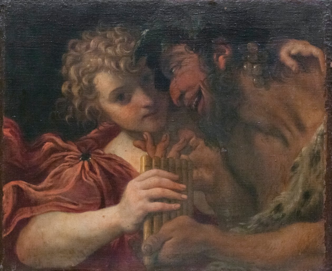 Satyr a pastýř od Annibale Carracci