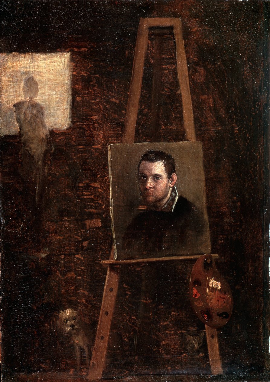 Autoportrét, c1604 od Annibale Carracci