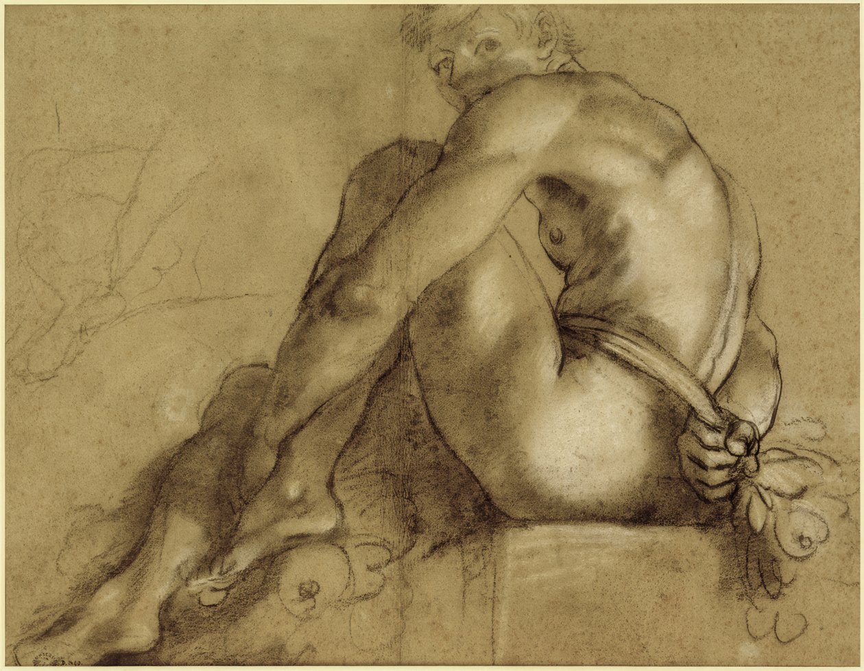 Sedící akt od Annibale Carracci