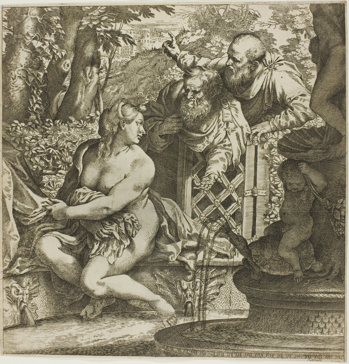 Susanna a starší od Annibale Carracci