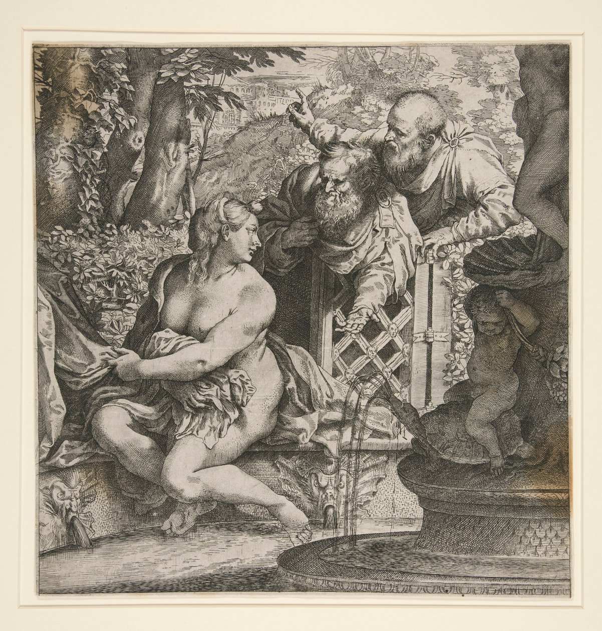 Susannah a starší od Annibale Carracci