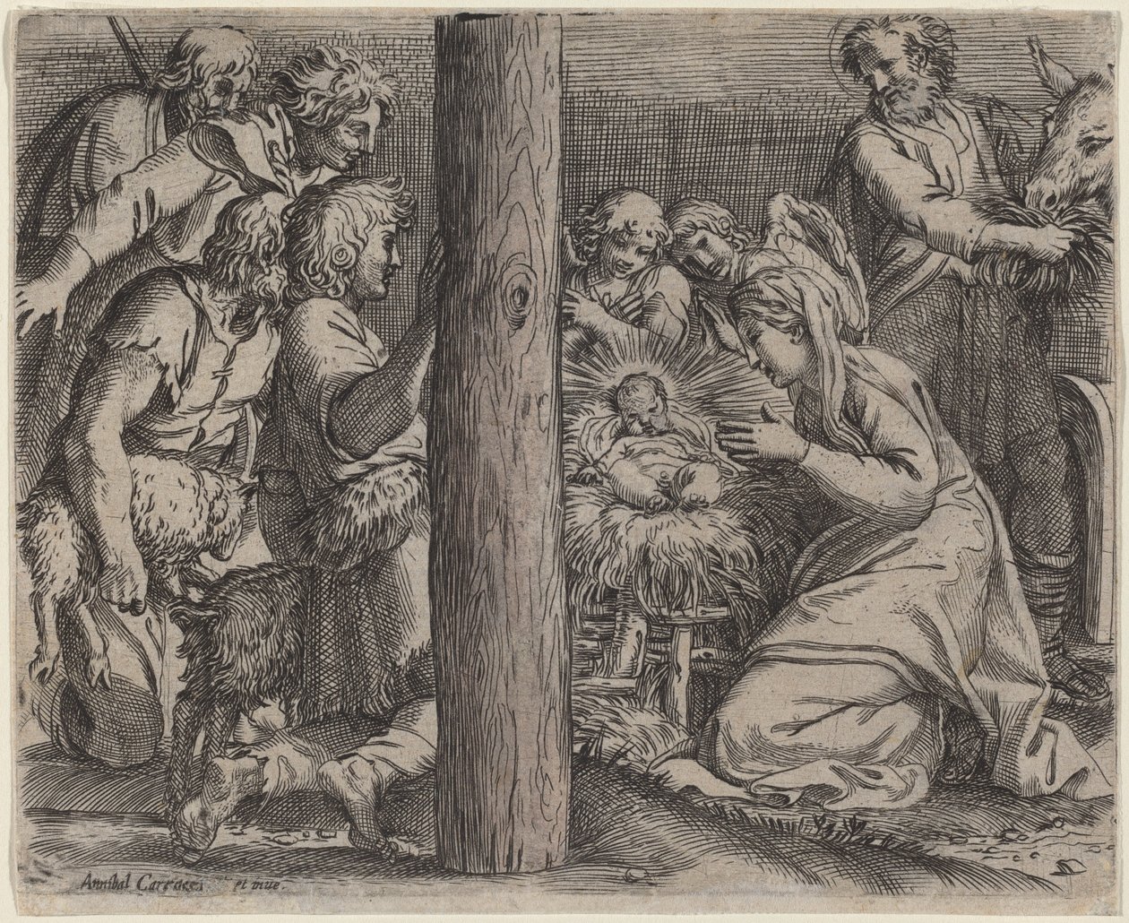 Klanění pastýřů od Annibale Carracci