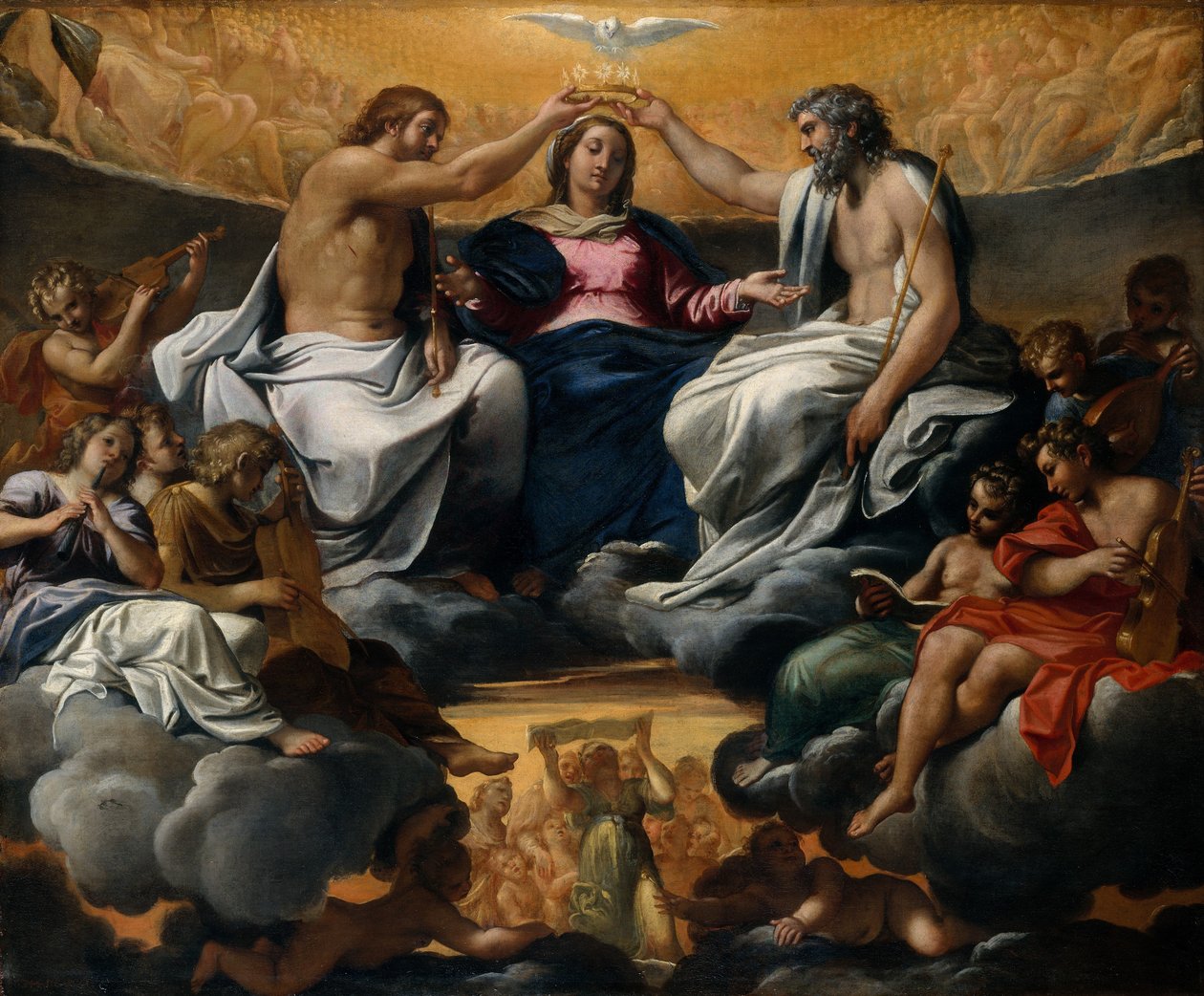 Korunovace Panny Marie po roce 1595. od Annibale Carracci