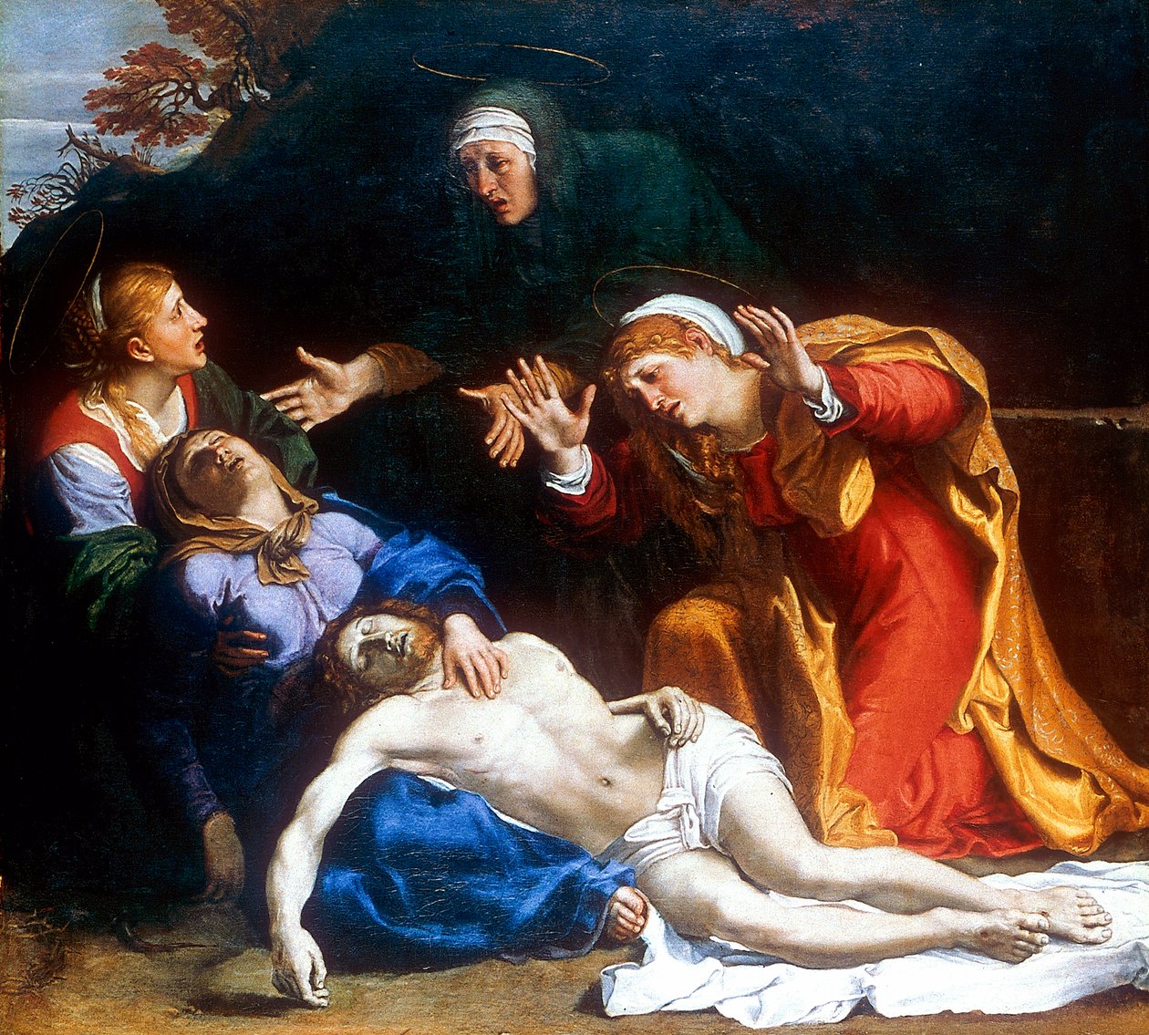 The Three Maries Mrtvý Kristus truchlil, c1604 od Annibale Carracci
