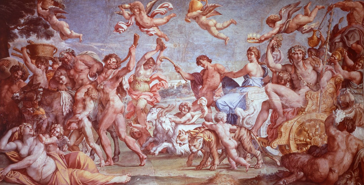 Triumf Bakcha a Ariadny od Annibale Carracci