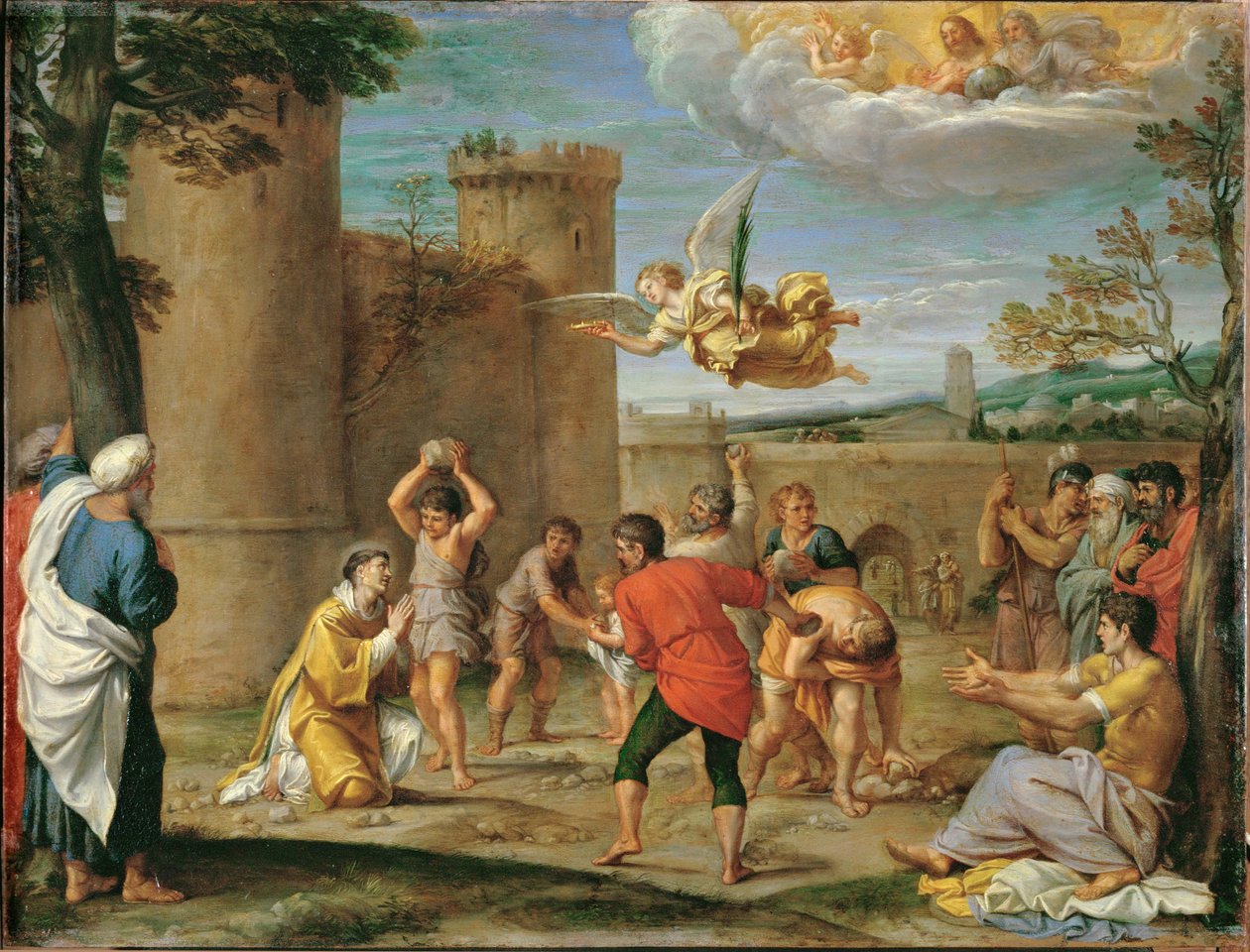 Kamenování svatého Štěpána... od Annibale Carracci