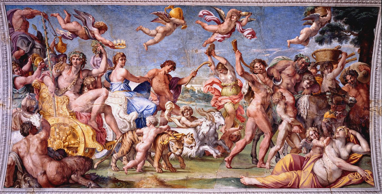 Triumf Bakcha a Ariadny od Annibale Carracci