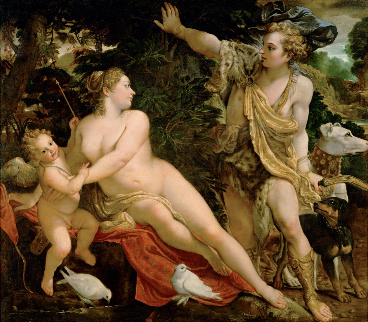 Venuše a Adonis. od Annibale Carracci