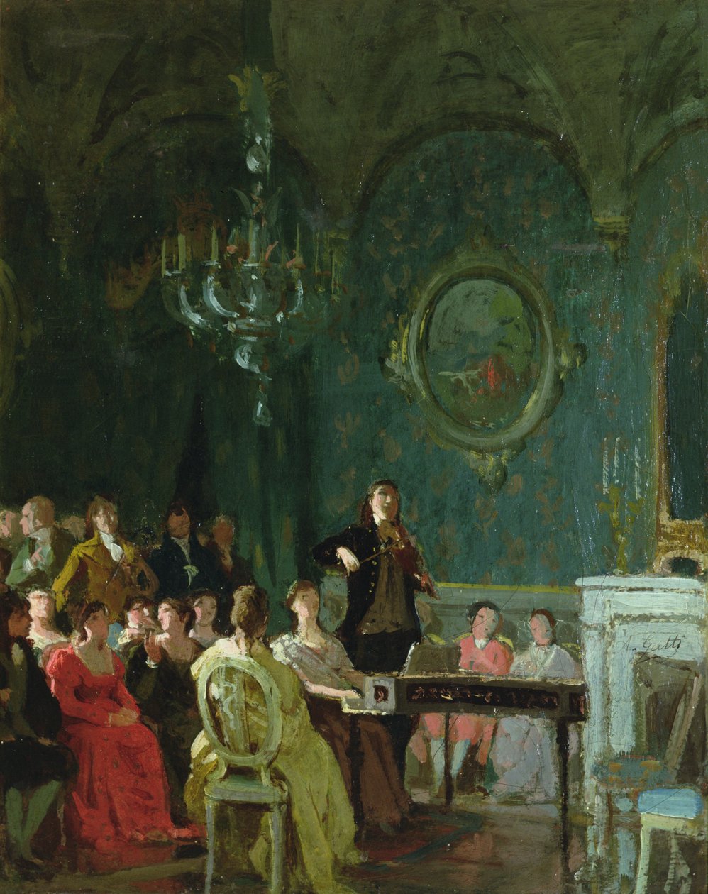 Koncert poganini (olej na plátně) od Annibale Gatti