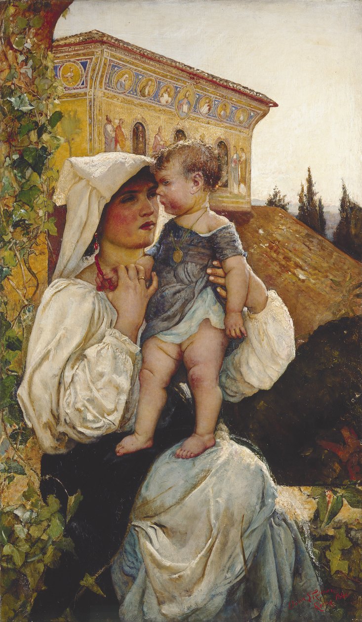 Italialainen äiti ja lapsi od Annie Louisa Swynnerton