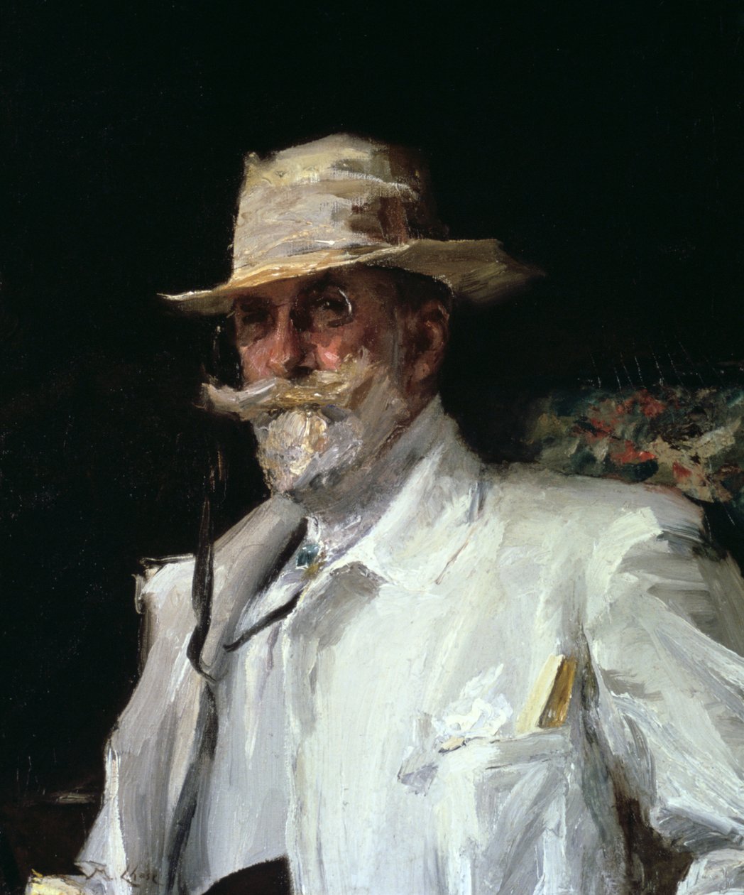 Portrét Williama Merritta Chase, amerického impresionistického malíře, c1910 od Annie Traquair Lang