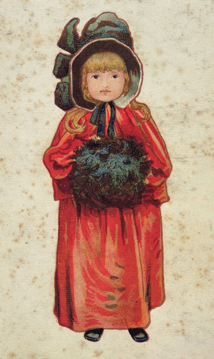 Dívka s rukávníkem, knižní ilustrace, konec 19. nebo začátek 20. století od Unbekannt Unbekannt