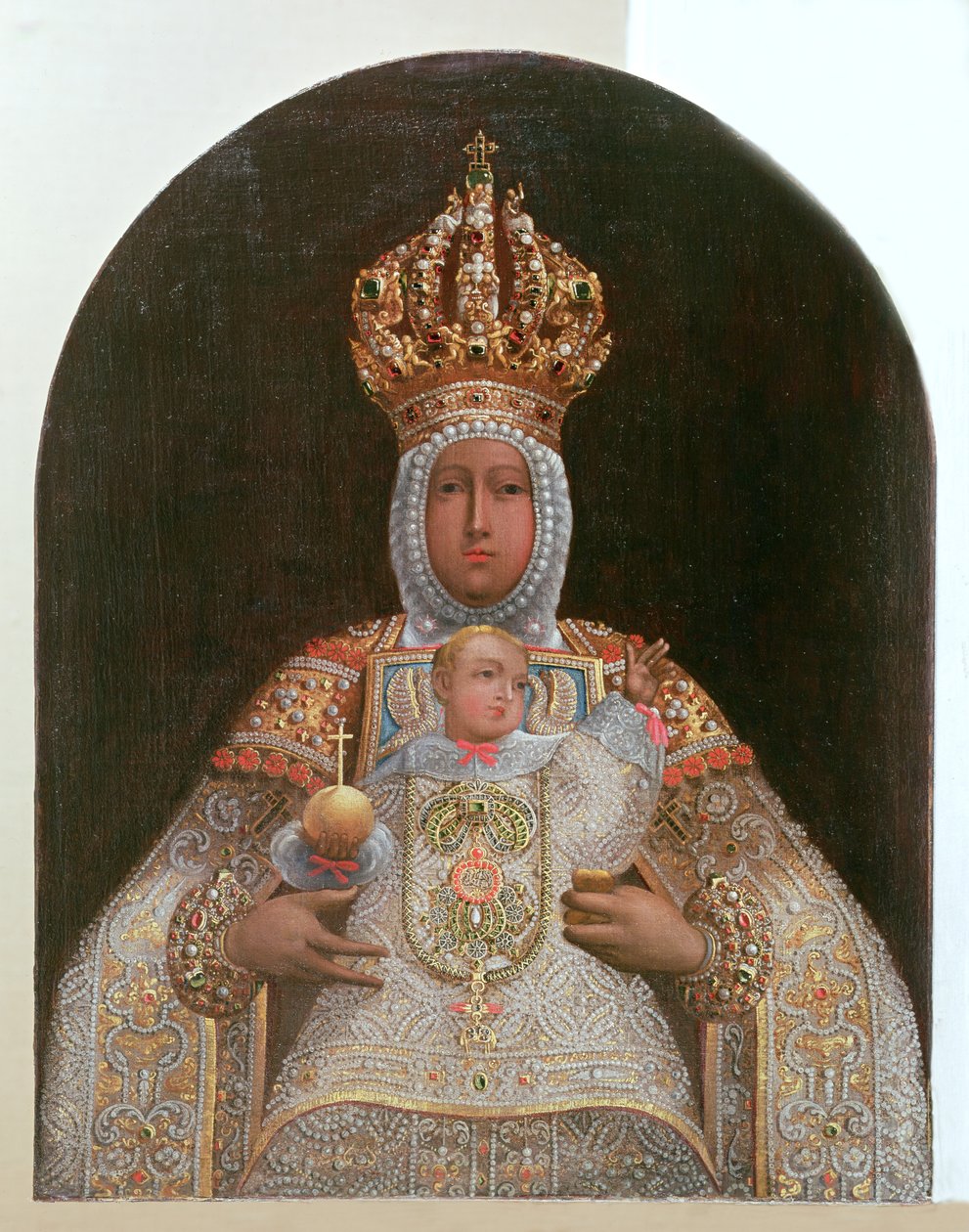 Madonna a dítě, škola Cusco od Unbekannt Unbekannt