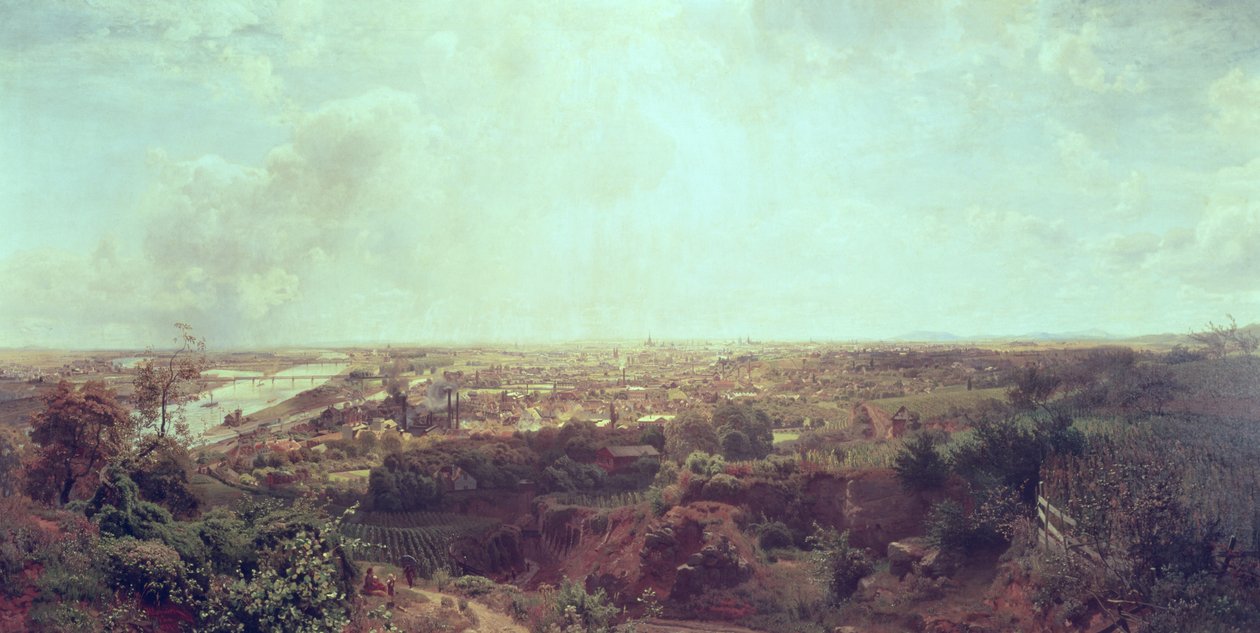 Panoramatický pohled na Vídeň, kolem roku 1870 od Unbekannt Unbekannt