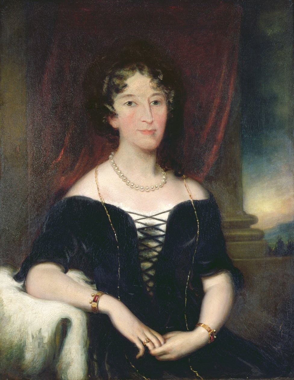 Portrét Elizabeth, (1766-1850), manželka Johna Macarthura, spoluzakladatele australského vlněného průmyslu, kolem roku 1820 od Unbekannt Unbekannt