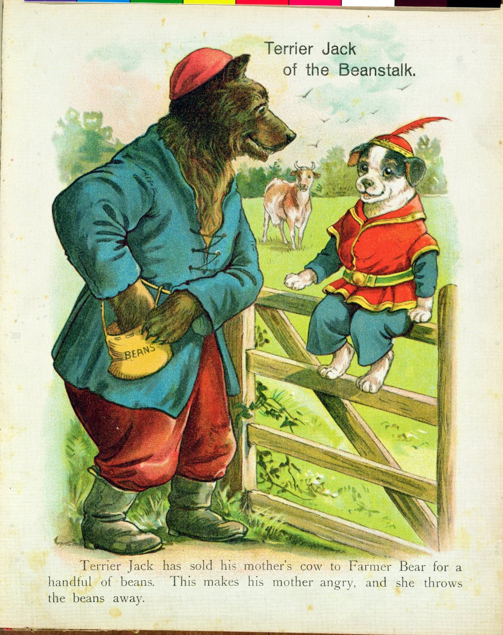 Teriér Jack z pohádky Jack a fazolový stonek (ilustrace) od Unbekannt Unbekannt