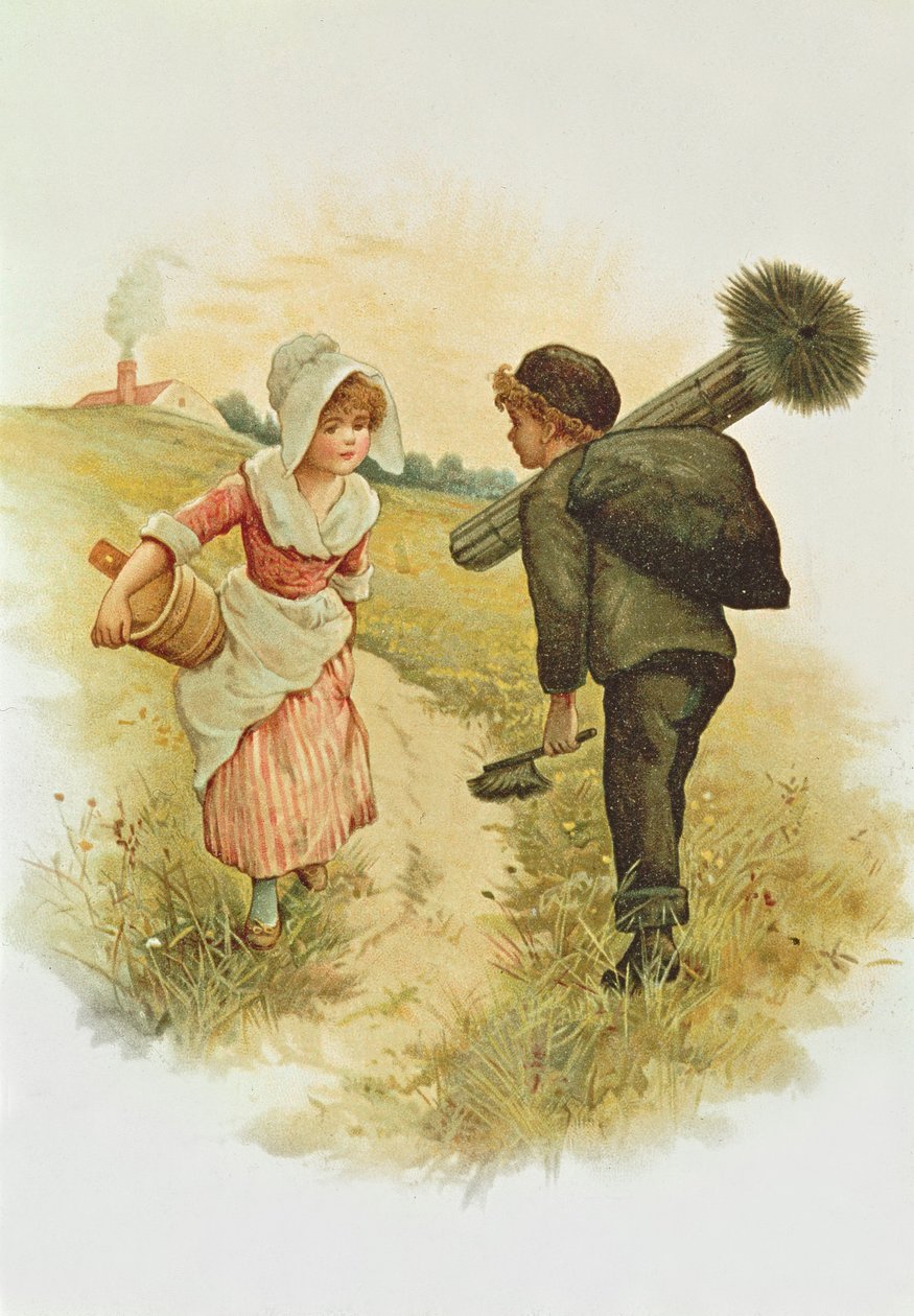 The Sweep and the Milkmaid (knižní ilustrace) od Anonymous