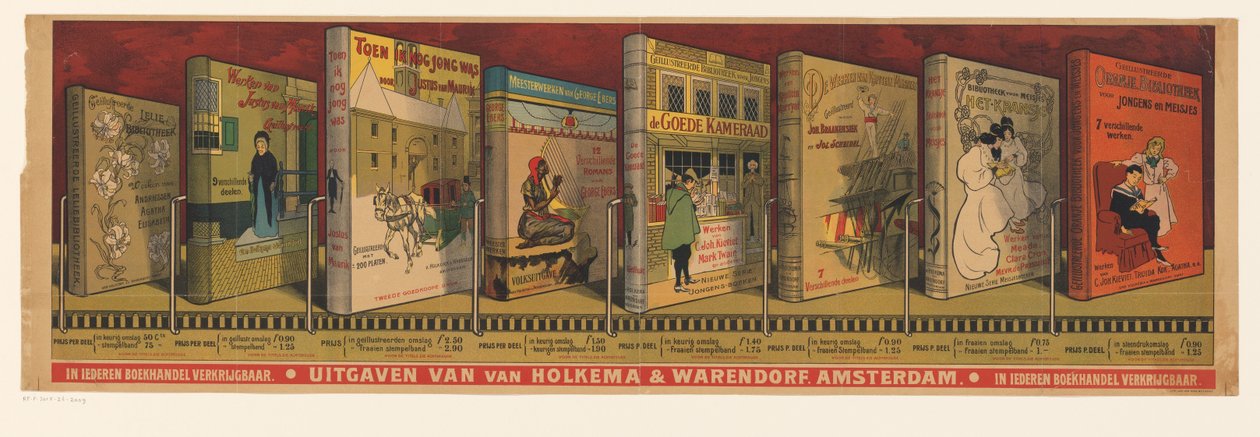 Plakát od nakladatelství Holkema & Warendorf v Amsterdamu od Anonymous