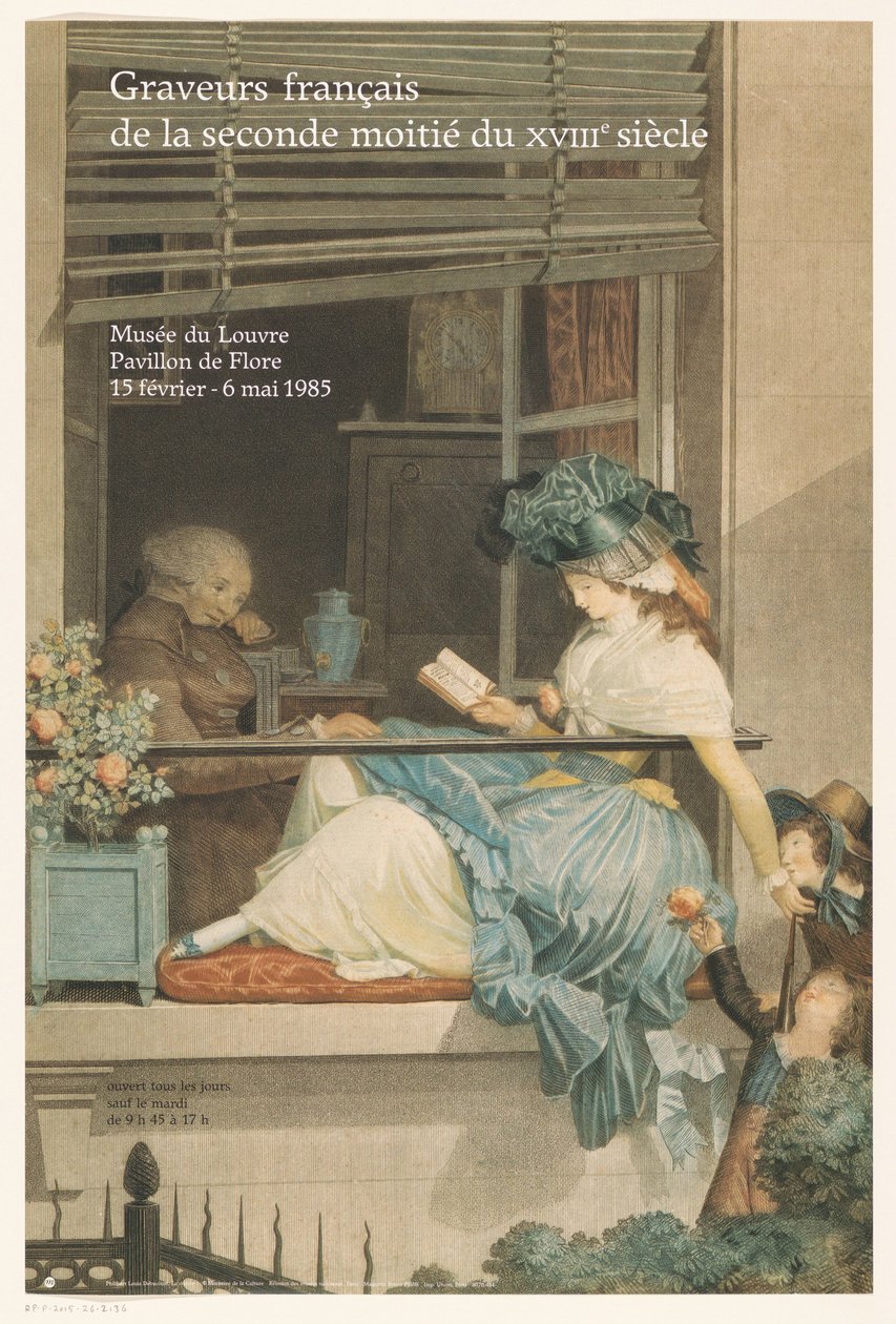 Plakát voor de tentoonstelling francouzských rytců druhé poloviny 18. století Francouzští rytci druhé poloviny 18. století (titul na předmětu) od Anonymous